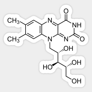 Vitamin B2 Riboflavin C17H20N4O6 Molecule Sticker